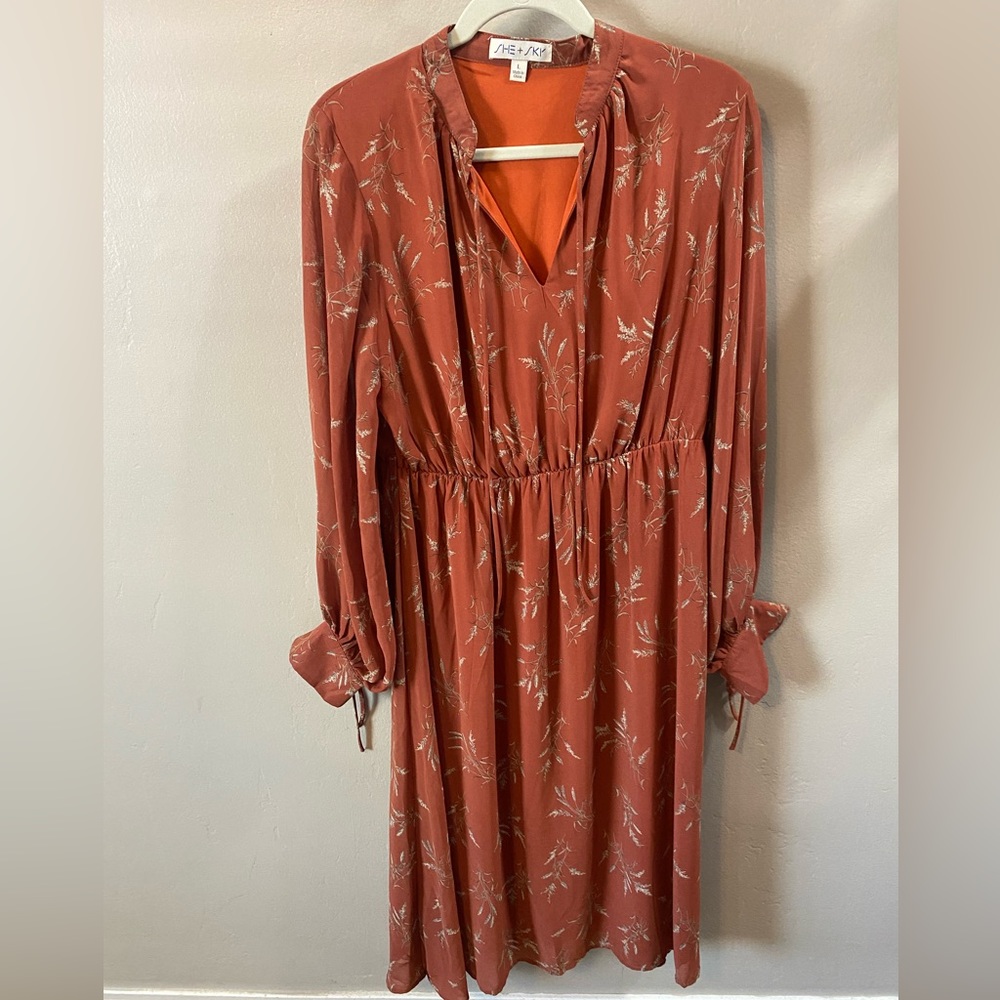 NWOT She+ Sky long sleeve dress